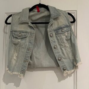 Denim crop top